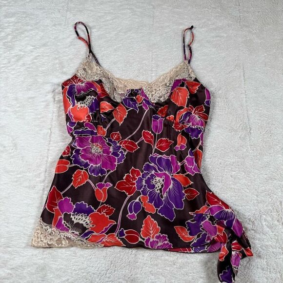 Vintage Y2K Mix It Floral Lace Tank Top - Picture 1 of 6